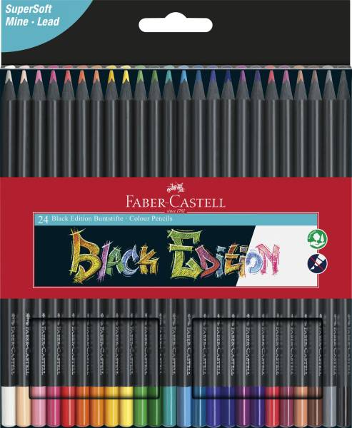 FABER CASTELL Farbstifte 24ST Black Edition sort. 116424