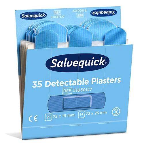 Salvequick Pflaster-Strips 6x35St blau 51030127