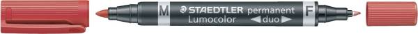STAEDTLER Folienstift Duo perm. rot Lumocolor 348-2