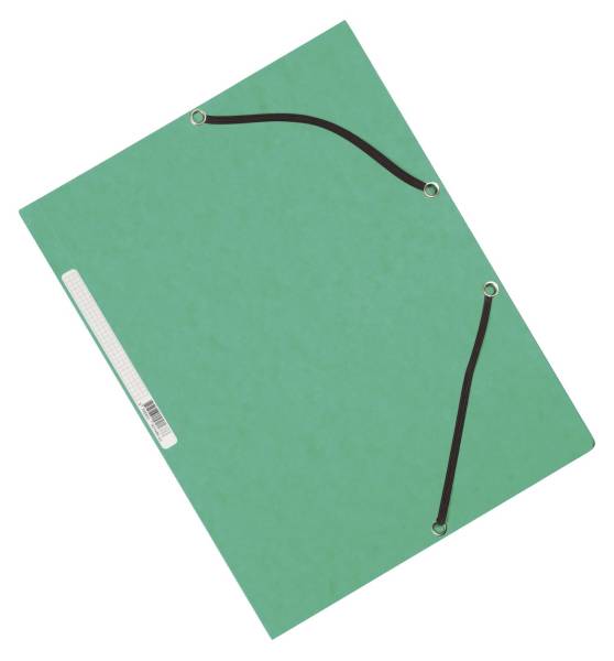 Q-CONNECT Gummizugmappe Karton grün KF02168