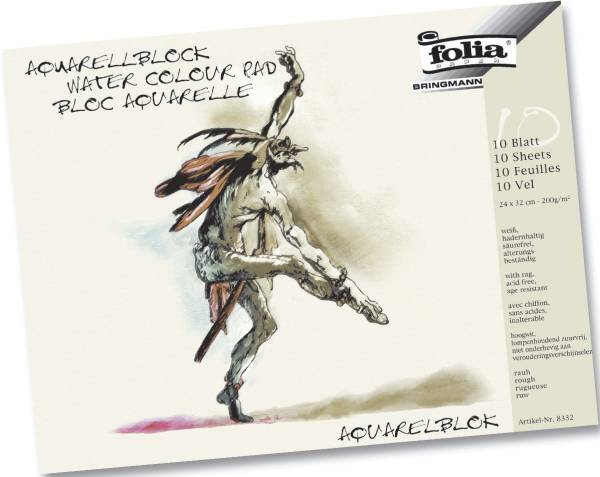 FOLIA Aquarellblock 36x48cm 8334 10Bg/200g