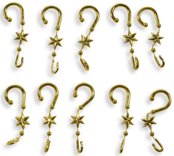 Kugelaufhänger m.Stern gold 0061775 14383 1BT 20ST