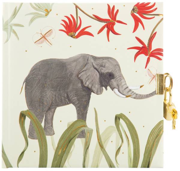 TURNOWSKY Tagebuch Wild Life Elephant 44 412 16.5x16.5 cm