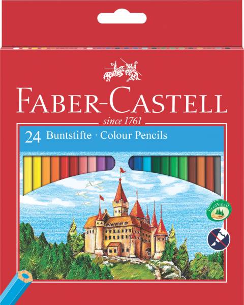 FABER CASTELL Farbstifte 24ST sortiert 120124 Castle