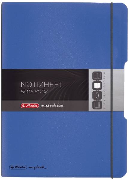HERLITZ Notizheft A4 2x40Bl k+l blau 11361441 PP myBook