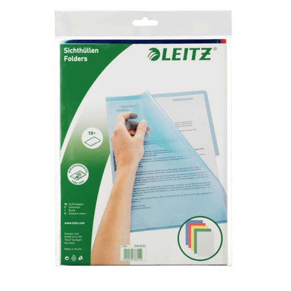 LEITZ Sichthülle A4 genarbt sortiert 4000-60-99 PG10St