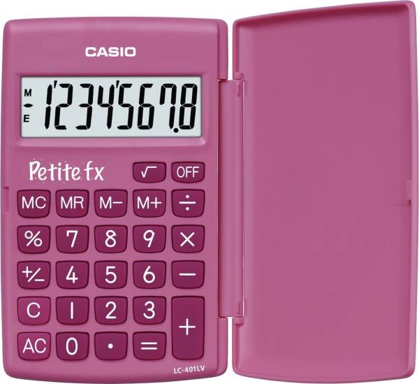 CASIO Taschenrechner 8-stellig pink LC-401LV-PK 75x10,7x120 mm BxHxT