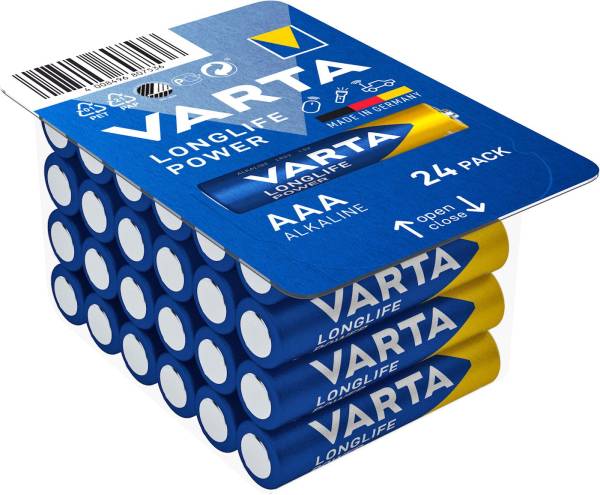 VARTA Batterie AAA/LR03 24ST Longlife Power 04903 301 124 Micro Big Box