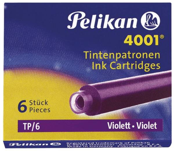 PELIKAN Tintenpatrone 4001 violett 301697 TP6 6St