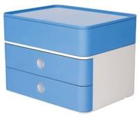 HAN Schubladenbox 2 Laden+Box weiß/hellblau 1100-84 Allison