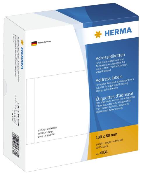 HERMA Adressetiketten 130x80mm 4331