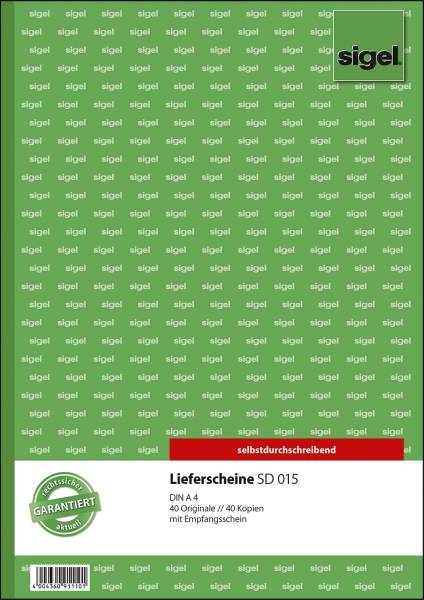 SIGEL Lieferscheinbuch A4/2x40BL SD SD015