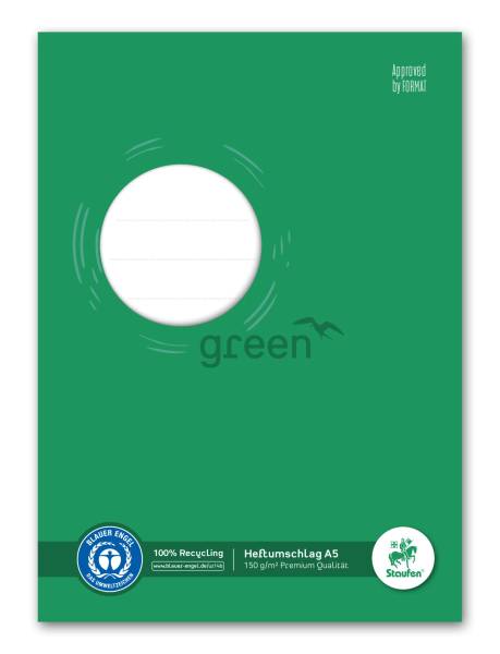 STAUFEN GREEN Heftschoner A5 150g grün Recyclingpapier 794004511