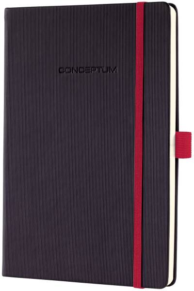 CONCEPTUM Notizbuch ca. A5 kariert schwarz CO662 Red Edition