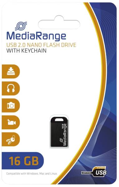 MEDIARANGE USB Stick mini 16GB MR921 2.0