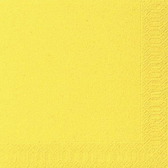 DUNI Serviette Zelltuch gelb 20 Stück 104060/ 3lagig. 40 cm