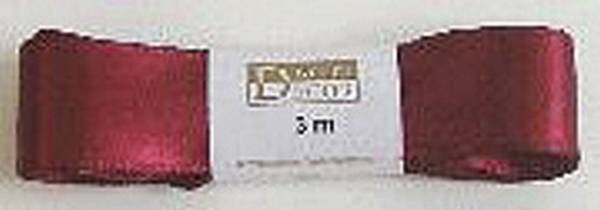 GOLDINA Doppelsatinband 25mmx3m w-rot 1172025261503