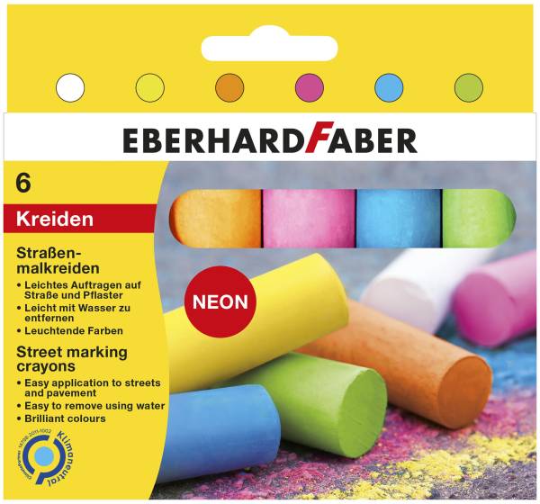EBERHARD FABER Straßenmalkreide 6ST Neon sortiert 526505