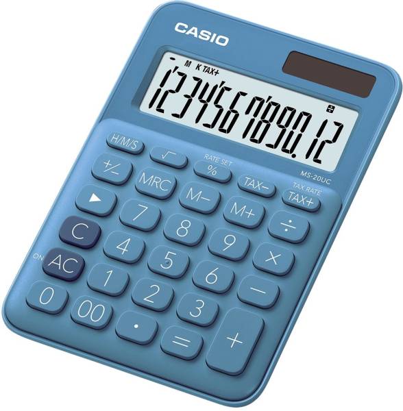 CASIO Tischrechner 12-stellig blau MS-20UC-BU