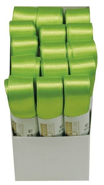 GOLDINA Doppelsatinband 15mmx3m apfelgrün 1172015511503