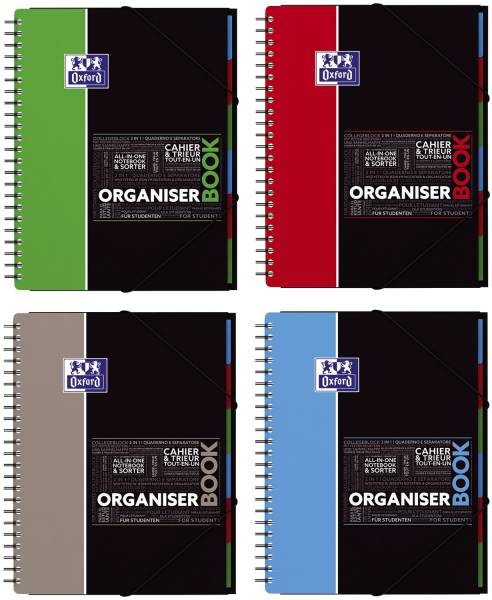 OXFORD Organiserbook A4+ 80Bl kar. so 400019524 Studium