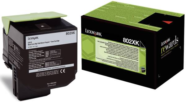 LEXMARK Lasertoner 802XK schwarz 80C2XK0 Return