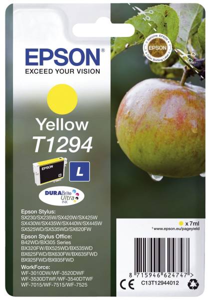 EPSON Inkjetpatrone T1294 yellow C13T12944012 11,2ml