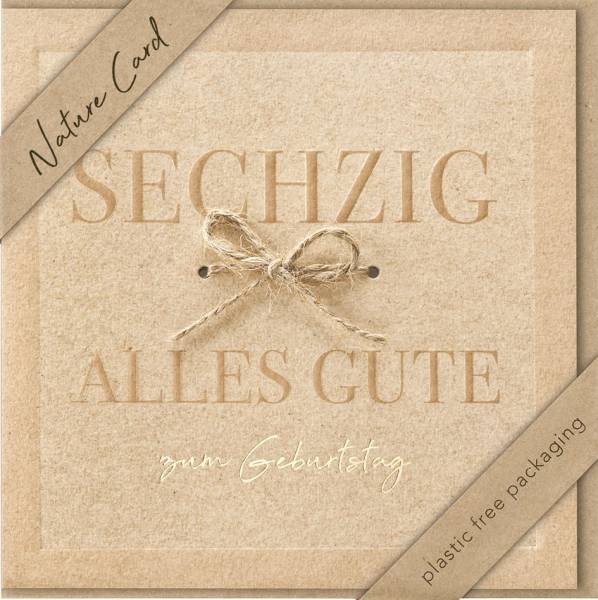 BSB Geburtstagskarte Zahl 60 69-4029-2 Nature Card