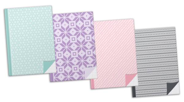 RNK Notizbuch A5 96BL kariert Pastell 46805