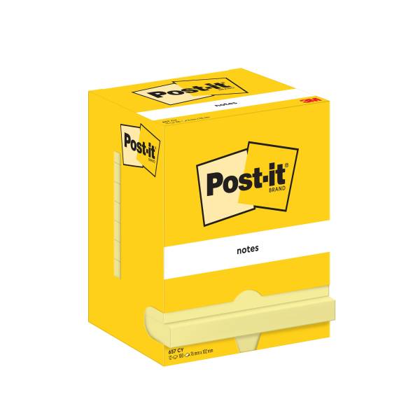 POST-IT Haftnotizblock 12x100BL gelb 657 CY 76x102mm