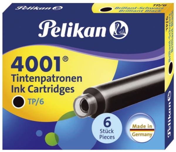 PELIKAN Tintenpatrone 4001 brilliantschwarz 100401546 301218 4001 TP/6