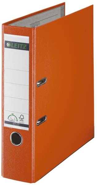 LEITZ Ordner Plastik A4 8cm orange 1010-50-45 180° Mechanik