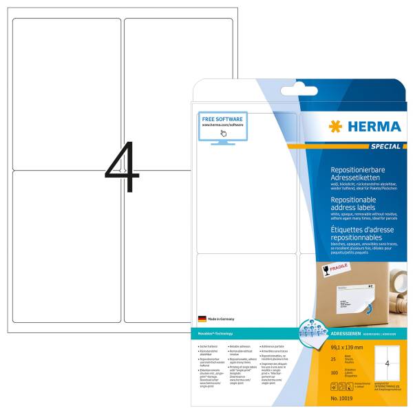 HERMA Super-Print Etiketten Movables 10019 99.1x139mm BB