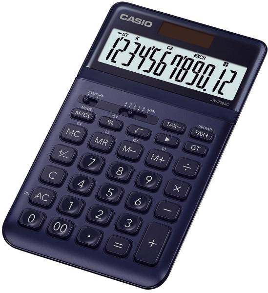 CASIO Tischrechner 12-stellig dunkelblau JW-200SC-NY