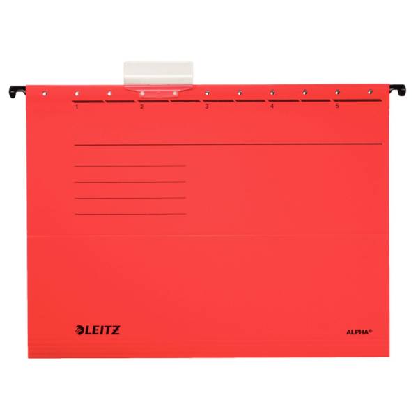 LEITZ Hängemappe Alpha rot 1985-30-25 seitl.offen 5ST