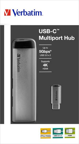 VERBATIM USB-Hub 3.1-C silber 49140