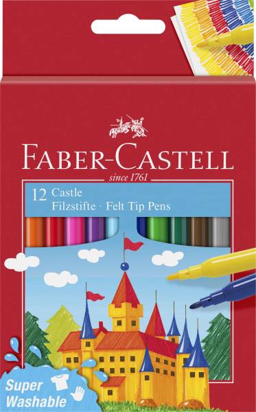 FABER CASTELL Faserschreiber 12ST Castle 554201