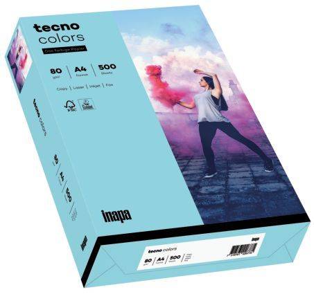 TECNO Kopierpapier Colors A4 80g 500BL m.blau 2100011408