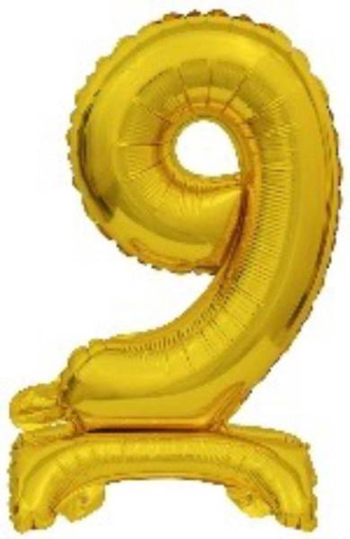 Folienballon Mini Zahl 9 gold 910077 41cm