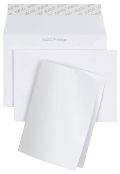 ELCO Kuvert Prestige C6+KarteA6 weiß 89301.10 je 10ST