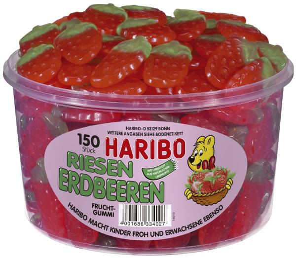HARIBO Fruchtgummi Riesen Erdbeere 139616006 150ST